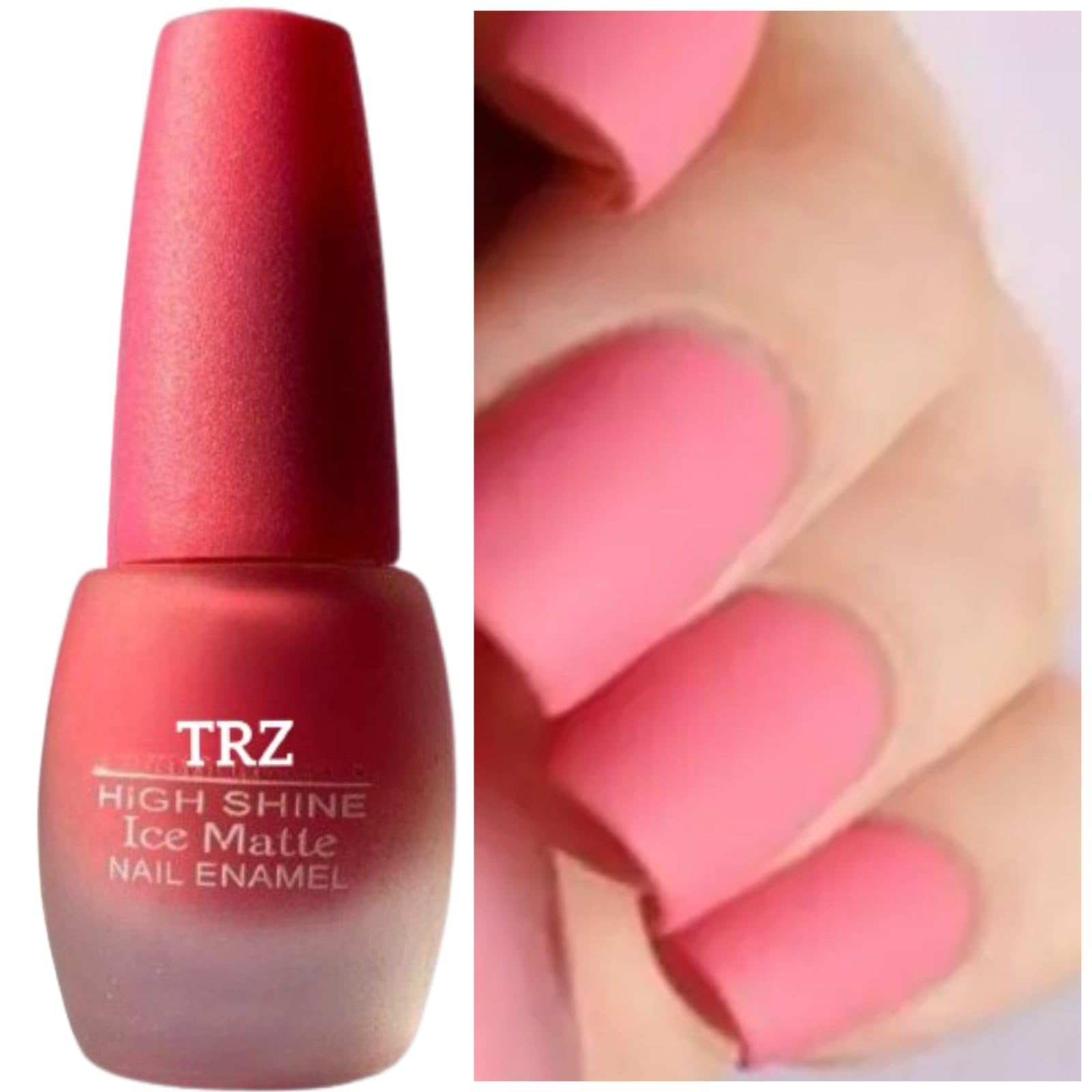 Buy TRZ High Shine Ice Matte Nail Enamel Set, Professional Nail