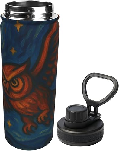 Miniatura 2 de Owl Insulated Stainless Steel Kettle  Print Funny Water Bottle Insulated  Ideal for Sports and Travel
