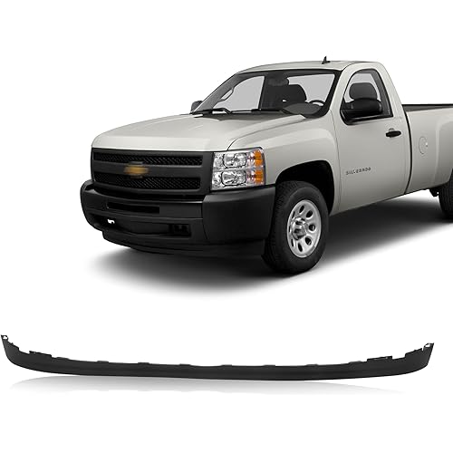 CarPartsDepot Front Bumper Valance Lower Air Deflector Extension Compatible With Chevrolet 2007-2013 Silverado 1500 GM1092191 25821880