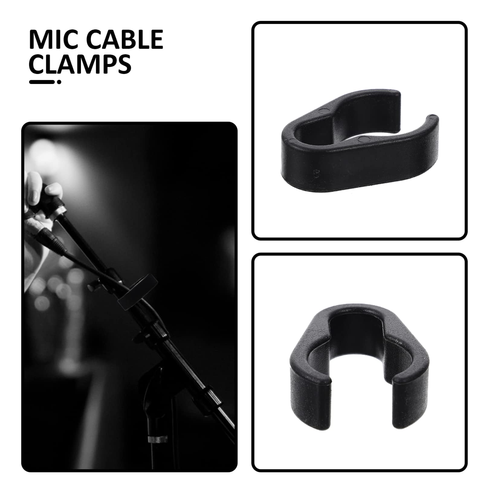 Mikinona 40Pcs Mic Cable Clips Durable and Flexible Microphone Cable Holders for Home and Use Cable Organizer and Storage for Mic Cables - Image 3