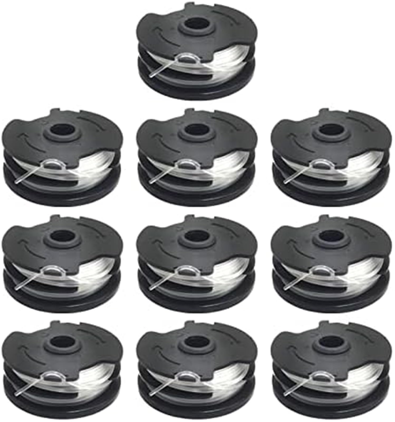 Grasschneider-Autospule Rasentrimmer-Spulenfaden-Ersatzfaden, Passend Passend für Parkside Cordless Prta 20-Li C3 Ian351753(BLACK 10pcs)