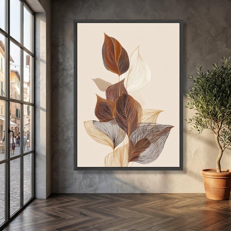 Impression abstraite de la nature et tableau de décoration intérieure minimaliste - 4