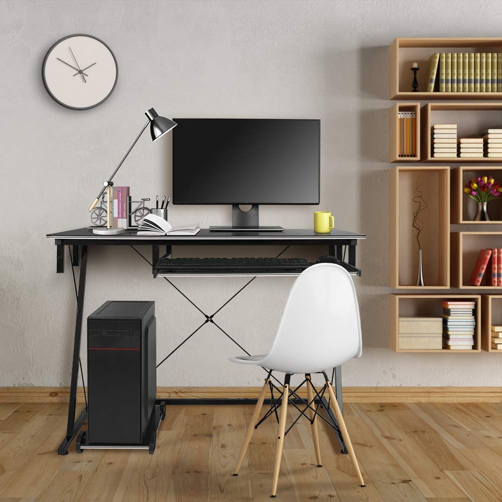 Greensen Zshaped Computer Desk Modern Gaming Computer Table Studio