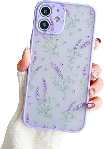 Ownest Funda compatible con iPhone 11 para iPhone 11 con diseño de flores, transparente esmerilado, parte trasera de policarbonato floral, para disponible en Yaxa Mexico