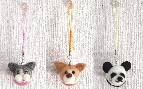 専用 こり様]チャーム ハンドメイド 刺繍 フェルト 毛糸 ストラップ
