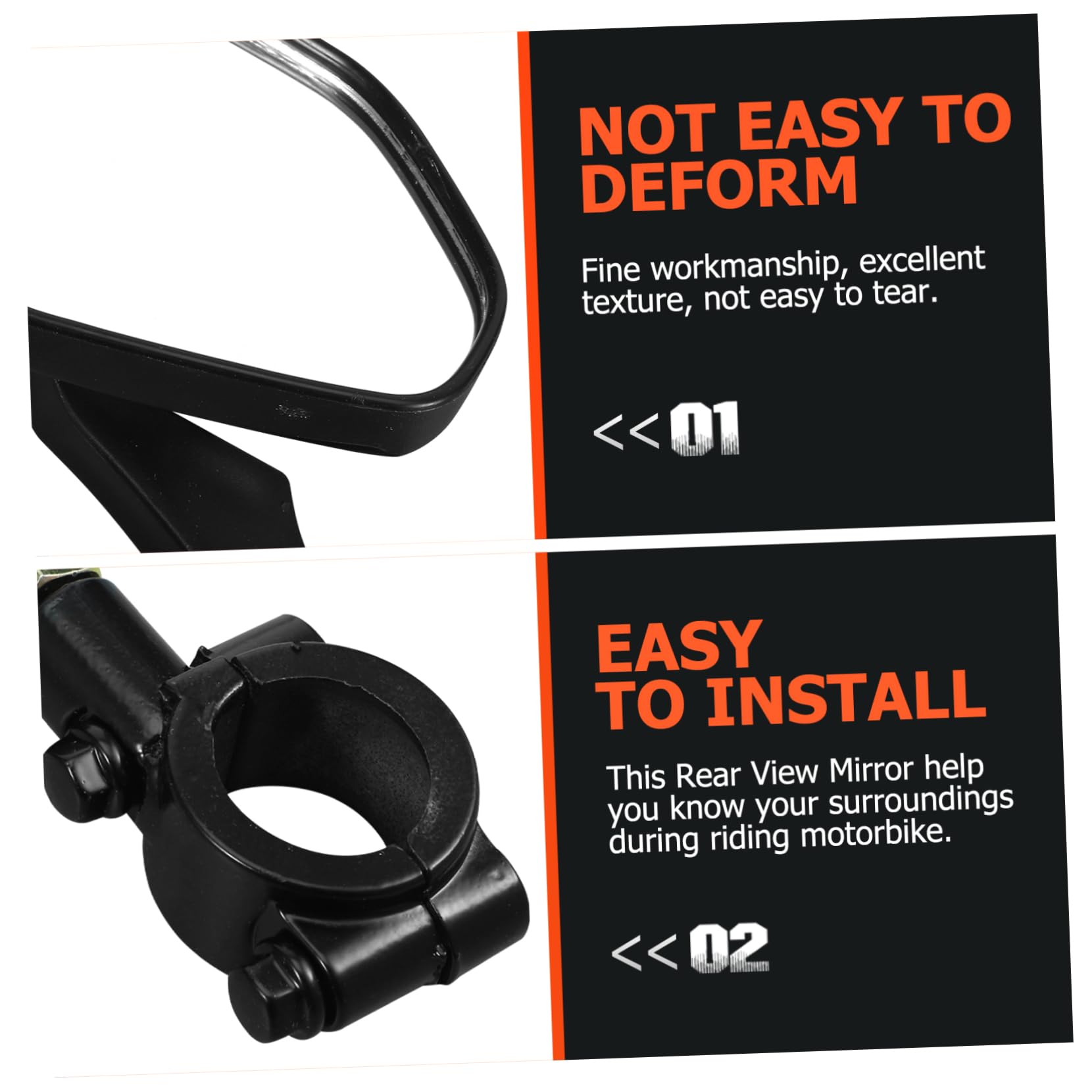 BESTonZON 3 Ensembles Set de Rétroviseurs de Vélo Ajustables Miroirs de Guidon Convexes pour Cyclisme Extérieur Accessoire Pratique pour Vélo