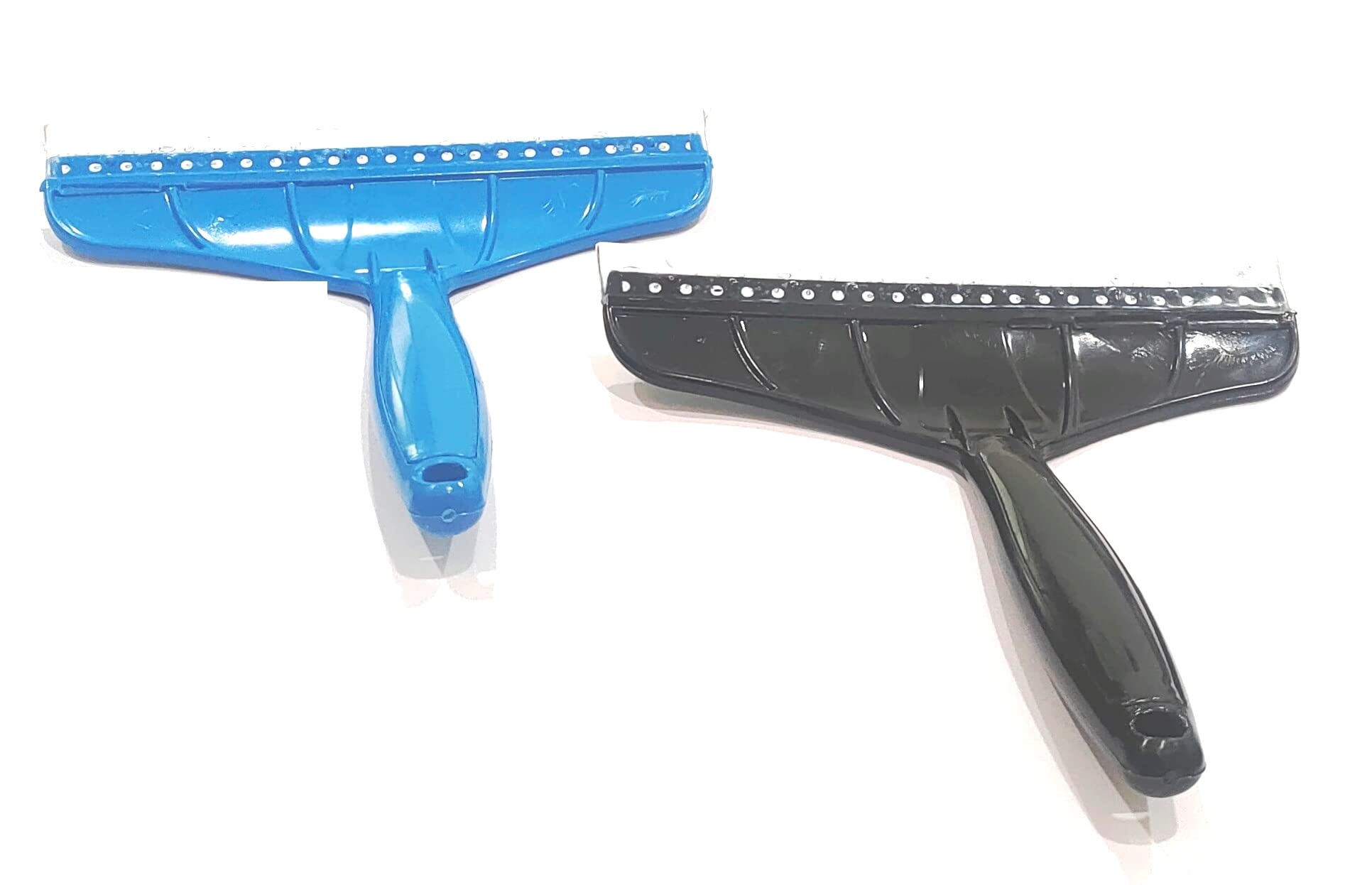 Lot De 2 Raclettes Pour Vitres - Lame Caoutchouc, Poignée Ergonomique - Pour Voiture, Salle De Bain, Douche, Miroirs