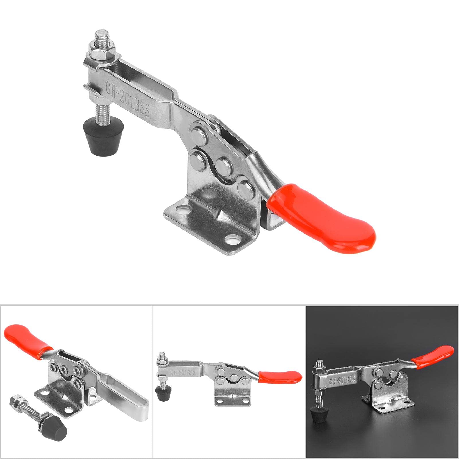 Quick Toggle Clamp Made of 304 Stainless Steel, Horizontal Clamp with 27 Kg for Metalworking