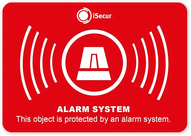 6er Set Alarm-Aufkleber außenklebend mit UV-Schutz - Abschreckung für Haus & Auto