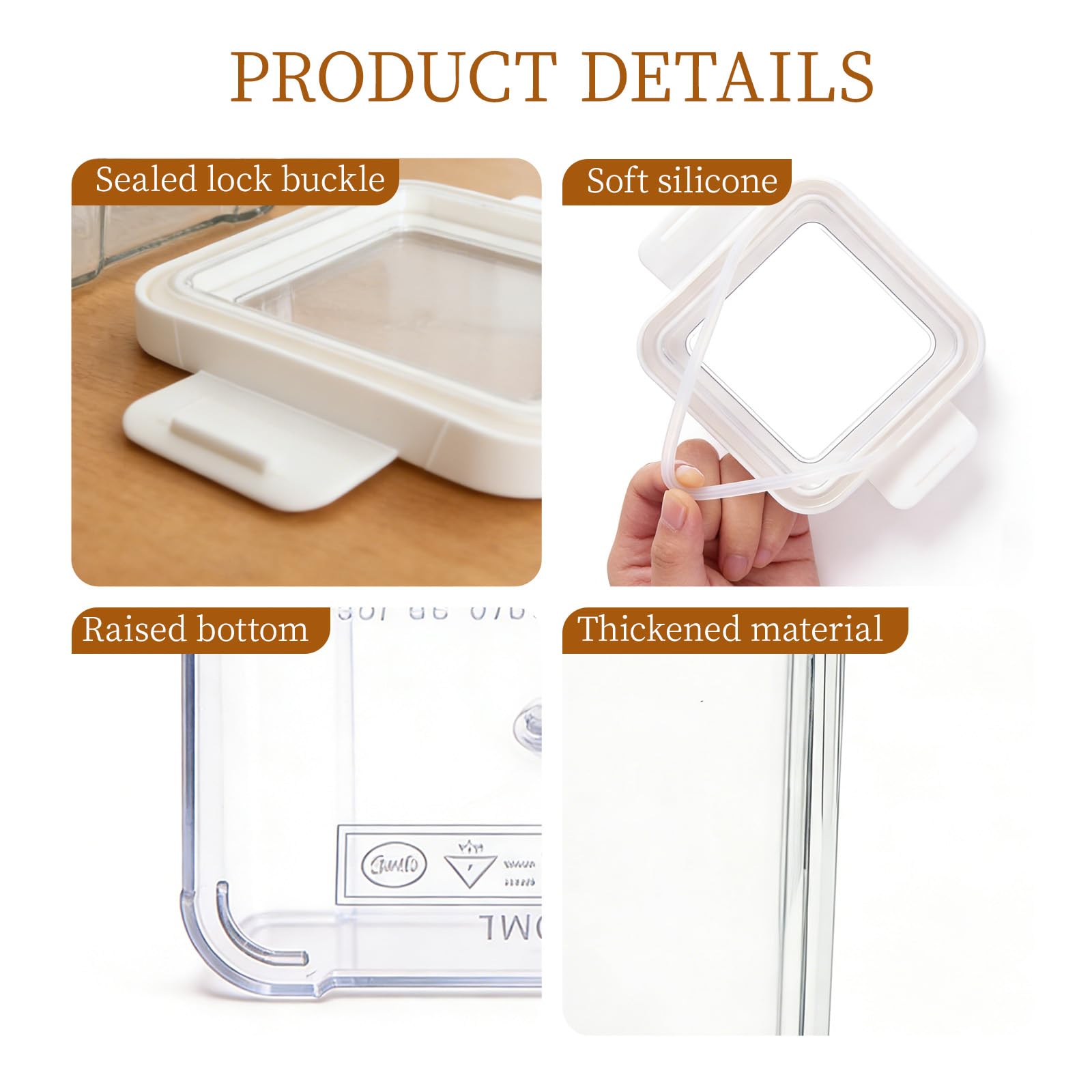 Contenitore ermetico 2L impilabile senza BPA | Conservazione sicura | Outlet PC