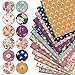Whaline 12Pcs Retro Floral Cotton Fabric Bundles 18 x 22 Inch Wildflower Fat Quarters Vintage Flower Quilting Patchwork Squares Sewing Fabrics for Home School DIY Handmade Craft Party Decor