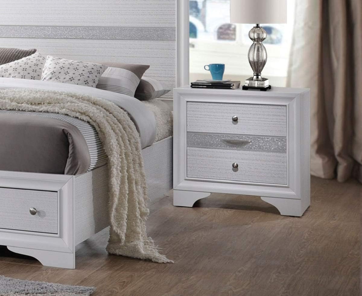 Dubasari 5 Pieces Contemporary Finished Bed Room Set (White)