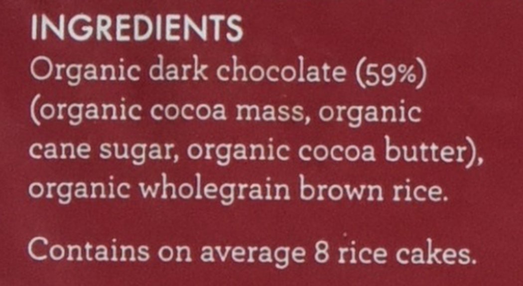 Buy Kallo Belgian Dark Chocolate Organic Rice Cake Thins, 90g Online at