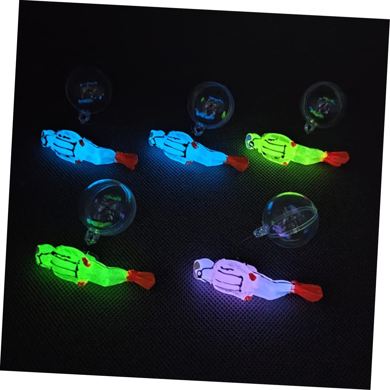 Happyyami 20 Juegos Buzo Resplandeciente Luz del Acuario Accesorios para Peceras Plantas De Acuario Figura Mini Buzo Aireador Decoración De Accesorios De Pecera Concha Tanque El Plastico