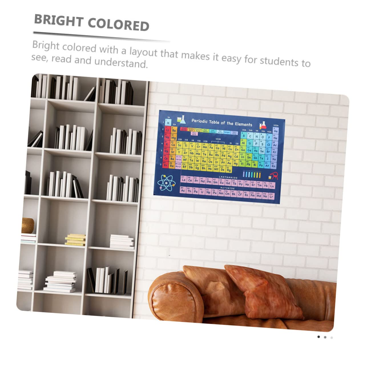 NUOBESTY 8stücke Periodensystem Poster Für Schule Chemie Elemente Lernplakat Für Junge Mädchen Dekorative Wandbilder Für Klassenzimmer Und Zuhause Lehrreiche Darstellung Der Chemischen
