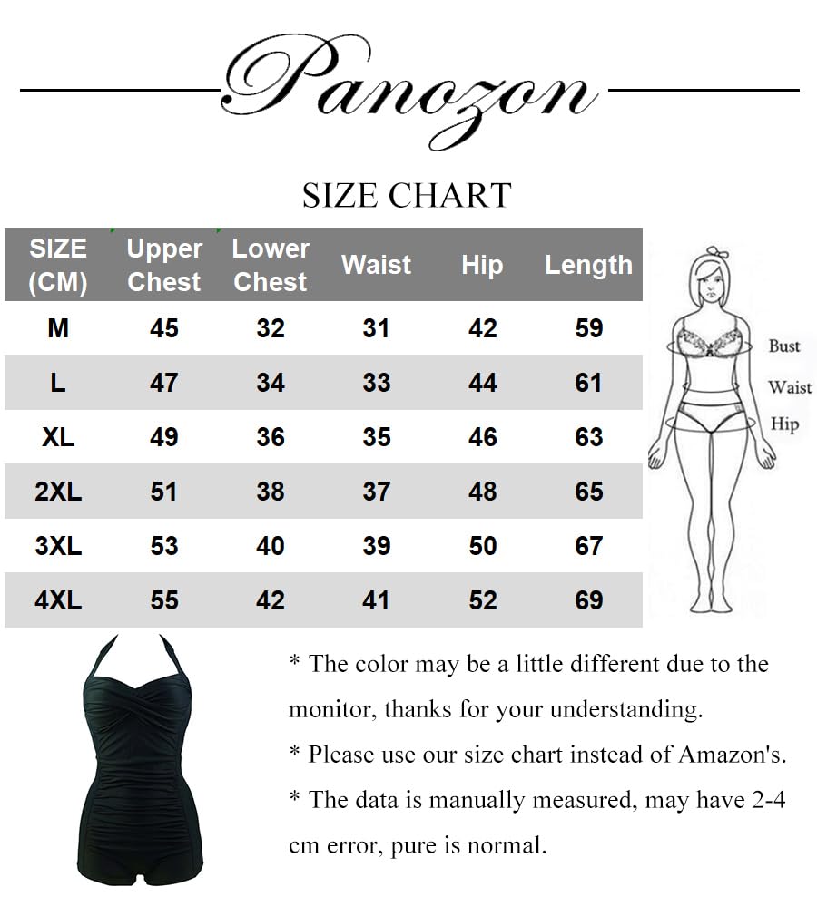 PANOZON Donna Costume da Bagno Un Pezzo Mare Piscina e Spiaggia Boyshorts Quattro Colori Opzionali