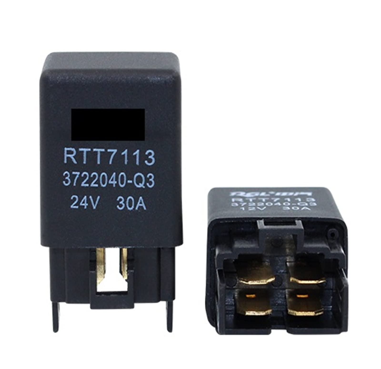 Piezas de recambio 1 Uds relé de coche 12v 24v 4pin 30A for aire acondicionado ventilador eléctrico luz antiniebla bomba de combustible minibús relés(Color:24v)