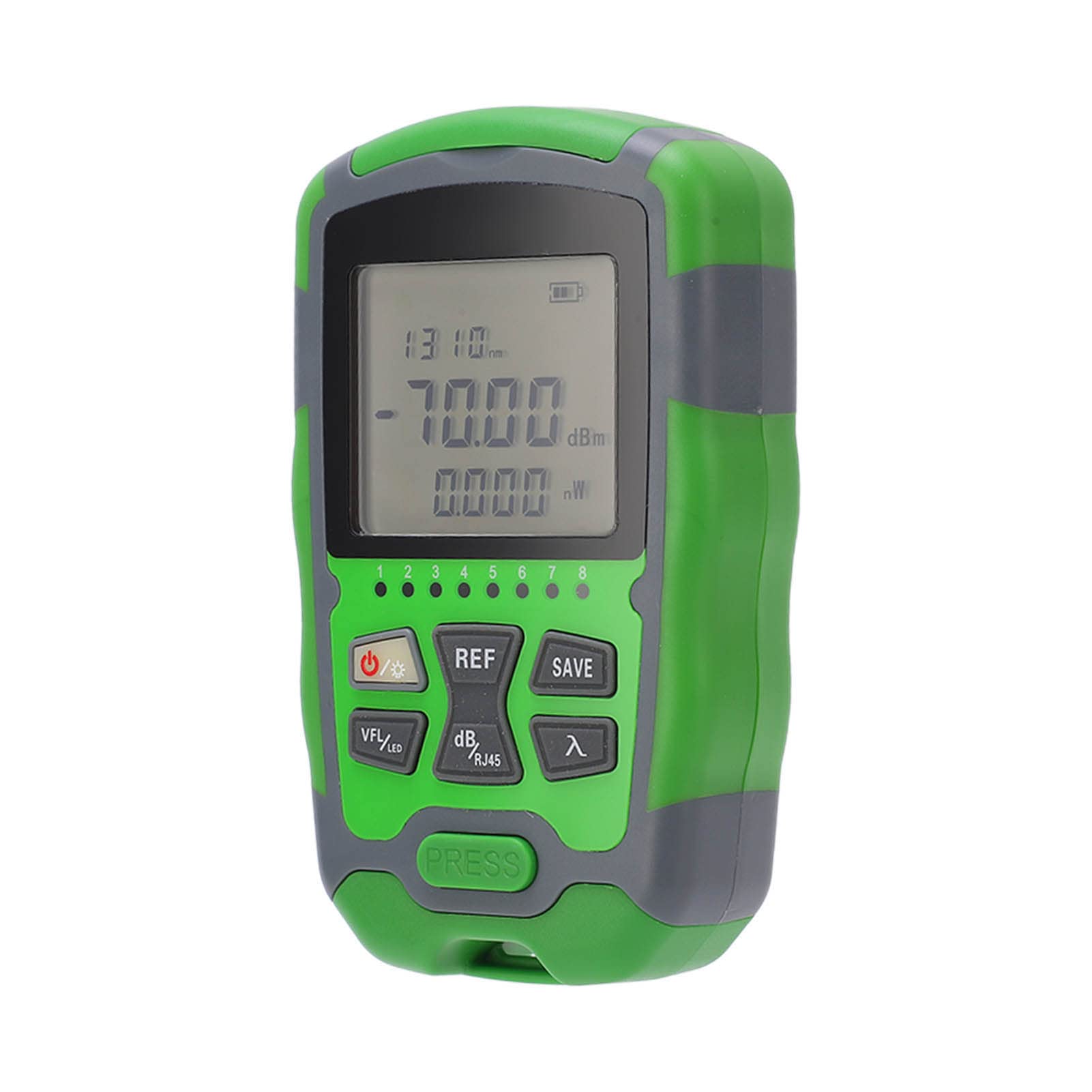 Probador óptico, -70~+10dbm Medidor de Potencia de Fibra óptica Cálculo de Potencia Relativa Función de Calibración Alta Precisión para Mantenimiento(#1)
