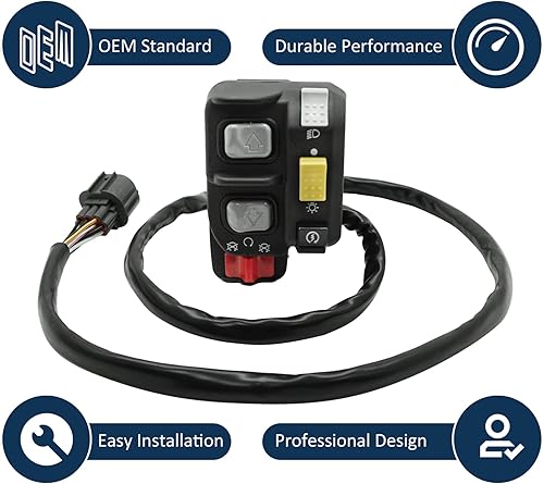 Miniatura 6 de M MATI Control de manillar Interruptor eléctrico de parada de cambio para Honda ATV TRX350FE TRX350TE TRX400FA TRX400FGA TRX500FA TRX500FE TRX500FGA