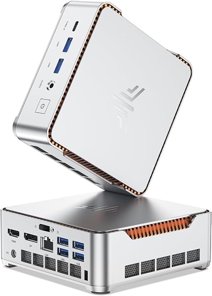 NiPoGi P2 Mini PC Windows 11 Pro Mini PC AMD Ryzen 4300U (Βeat 3500U/N150/N95,up to 3.7GHz) 16GB RAM+512GB SSD Mini Computer 4K Triple Display/HDMI+DP+USB-C/WiFi/BT4.2 for Home/Business/School - 1