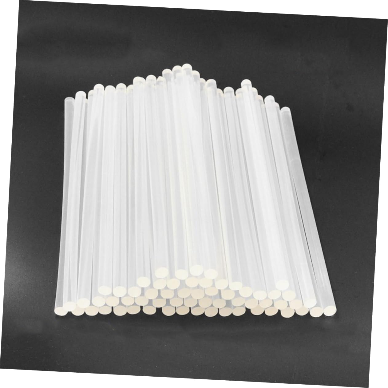 NUOBESTY 100 Stück Weiße Transparente Heißklebesticks aus Thermoplast für Heimwerker und Schule sehr Klebend nicht Vergilbend 7mm X 19cm Klebestifte