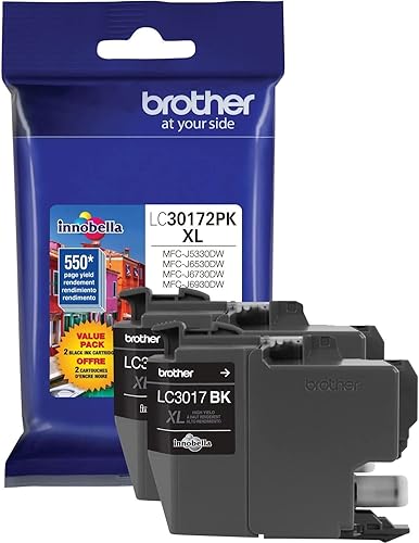 Brother lc30172pk Black Ink High Yield 2 paquetes (2 x 550 de papel)