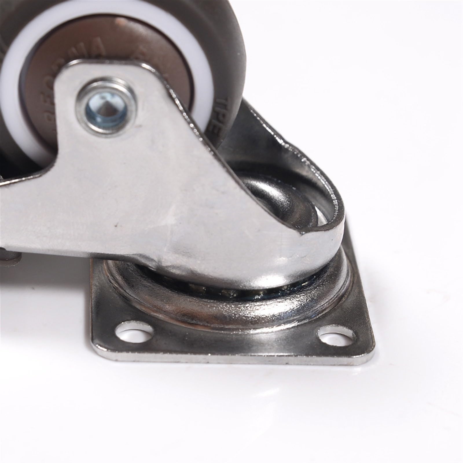4 Stück 1–2 Zoll Möbelrollen, weiches Gummi-Universalrad, Lenkrolle, Rollenrad for Plattformwagen, Zubehör(2 brake 2 no brake,2 inch)