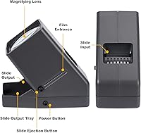 Vista 6 de Visor de diapositivas de 35 mm, visor de negativos de película y diapositivas con aumento de 3X y visualización iluminada con luz LED, alimentado
