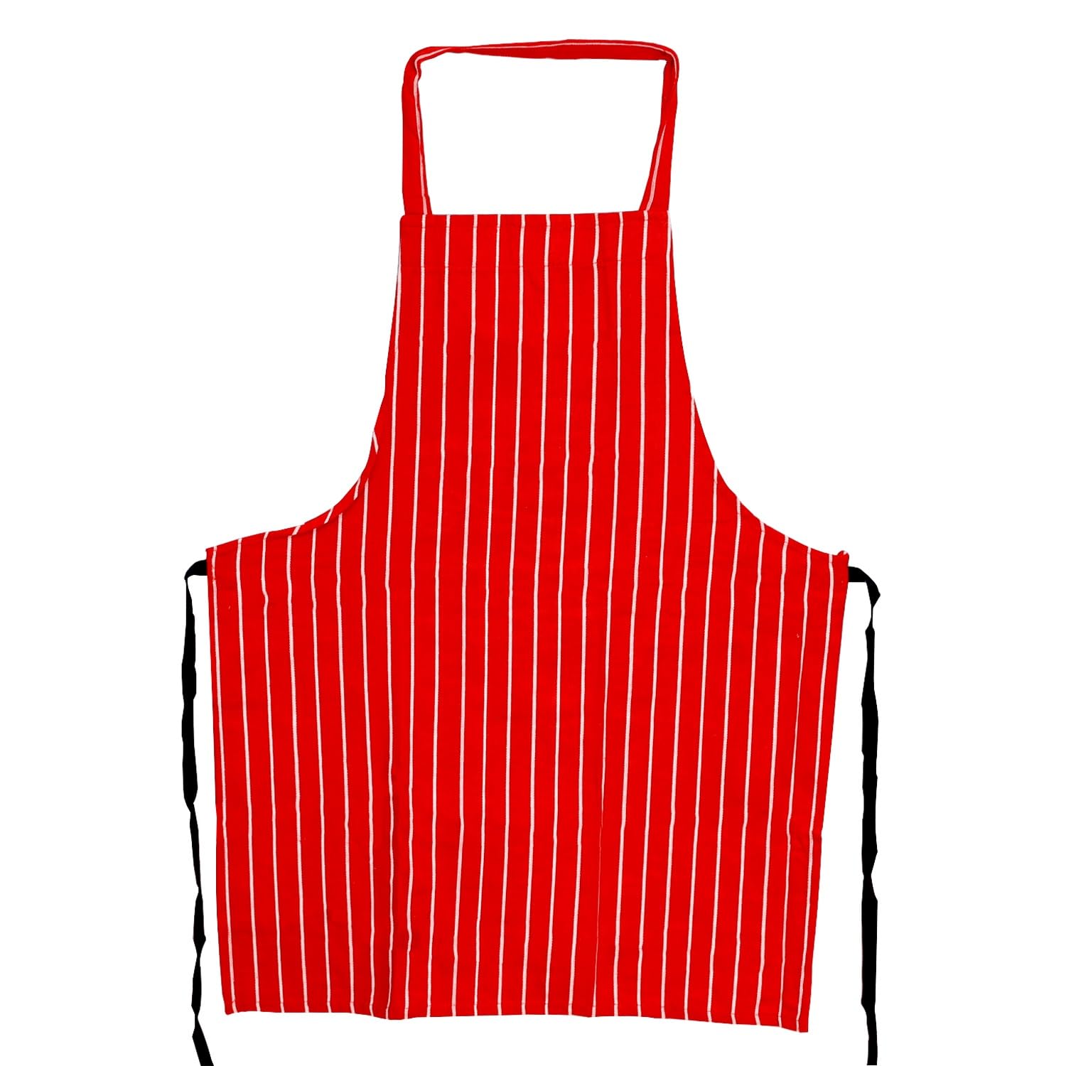 UNIQUE HOME LIVING Butcher Stripe Apron Unisex Adjustable Apron Bib Cooking Kitchen Chef Aprons for Women, Men, Home Kitchen Butchers BBQ Restaurant - Red