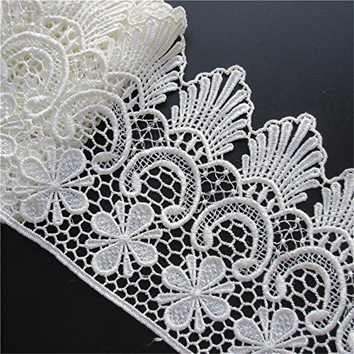 image for Qiuda 1 Meter Polyester Venise Lace Edge Trim Ribbon 15cm/ 6