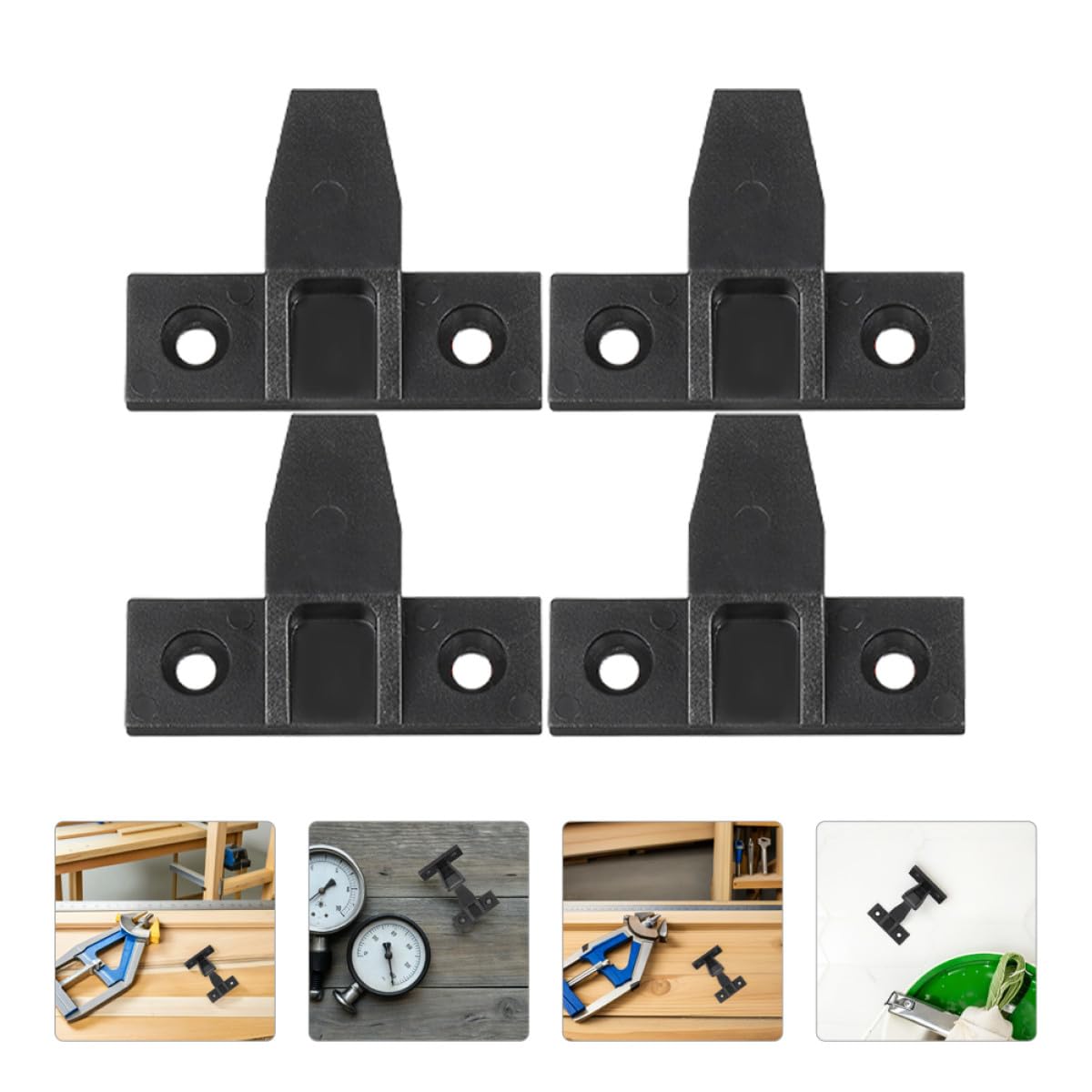 PRETYZOOM 20 Stück Schwarze Kunststoff Möbelverbinder Schnellinstallation Verdeckte Montage Eckclips zum Aufstecken für Schrank und Kleiderschrankbefestigungsmaterial