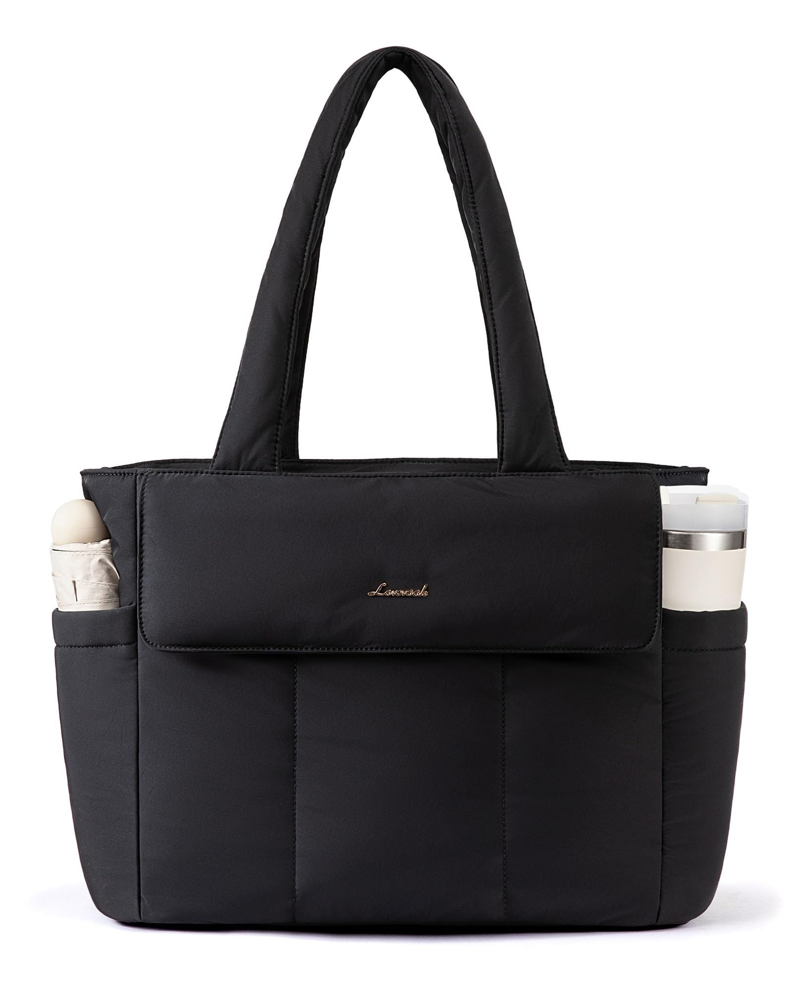 LOVEVOOK Laptop Bag for Women Puffer Work Tote Bags Lightweight Large Computer Bag Purse for Teacher Nurse Travel Daily