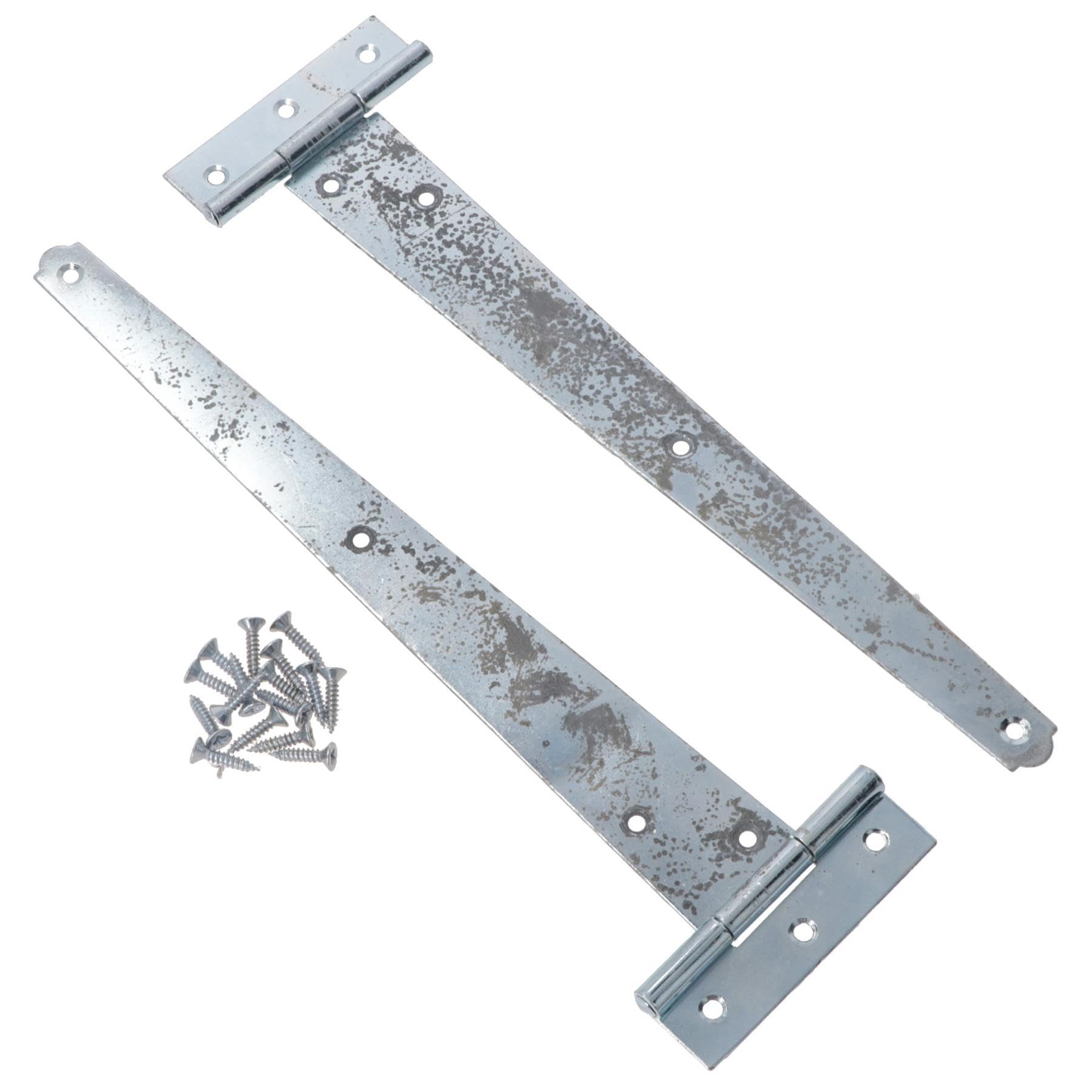 B&Q -  12In / 300mm Heavy Duty T Tee Hinges For Shed + Garden Gates Zinc Plated 2Pc