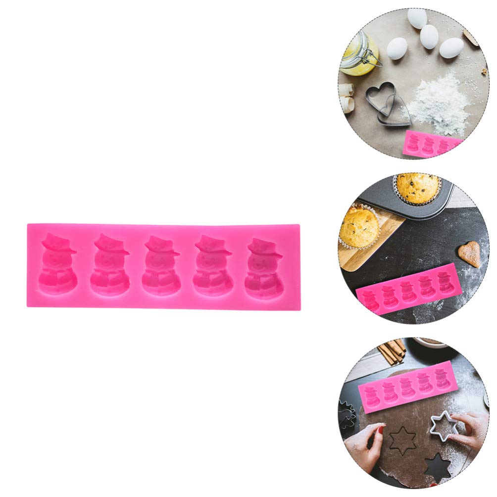 Weihnachten Schneemann Schokoladenform Weihnachten Silikon Süßigkeiten Keks Gummibärchen Form DIY Kuchen Dekoration Form for Fondant Kuchen Süßigkeiten Weihnachten Backzubehör/371 Pfanne