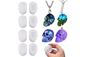 8 Pack Skull Silicone Molds, Halloween Party Supplies