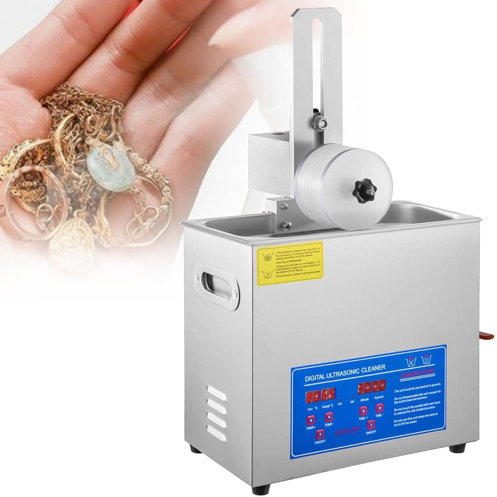 Ultradźwiękowy środek czyszczący,6,5L Ultrasonic Jeweling Machine,profesjonalny cyfrowy ultradźwiękowy środek czyszczący,do domu domowego