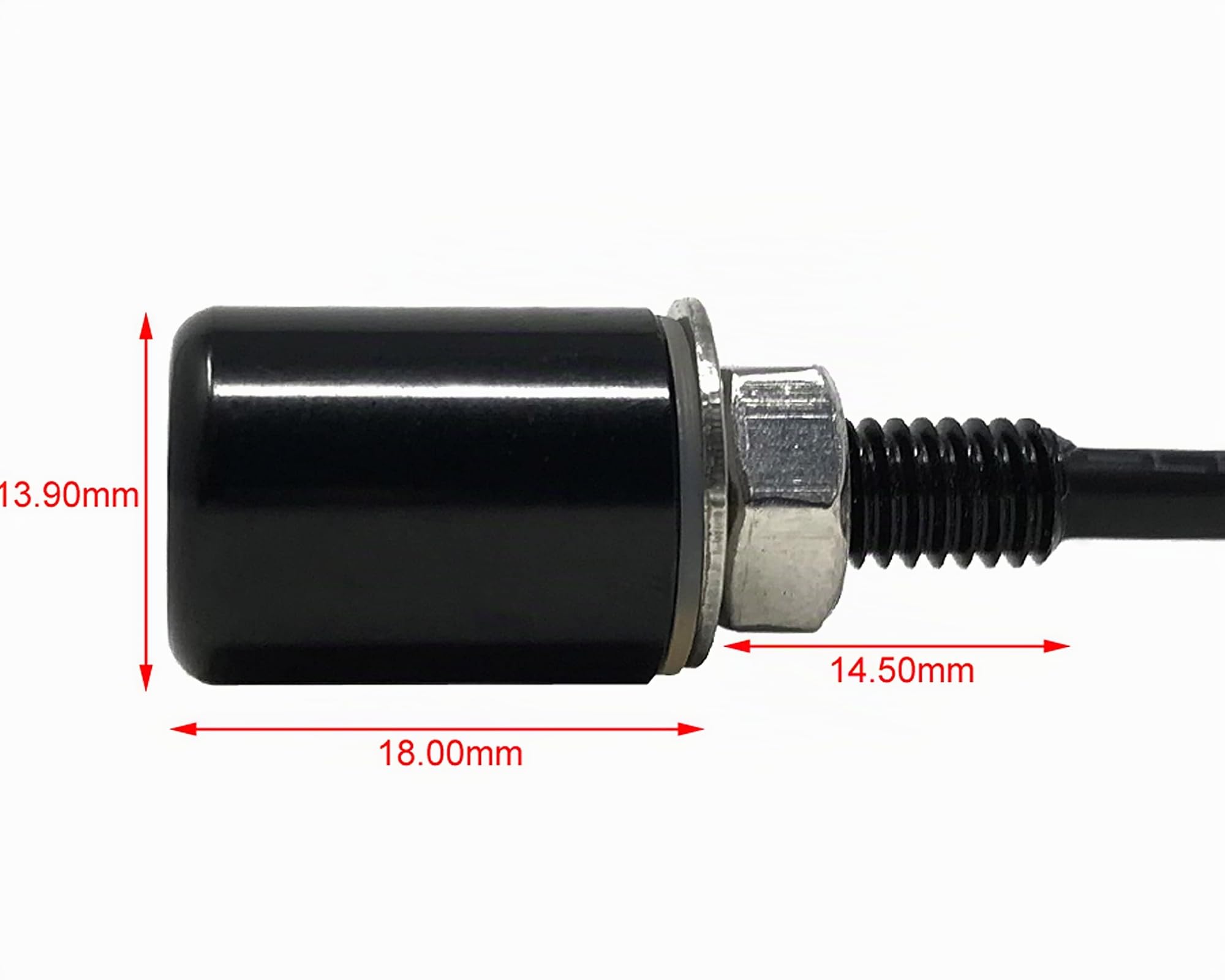 Alchemy Parts Moto Boulon Feux pour Plaque Immatriculation Plaque Immatriculation - LED - Noir