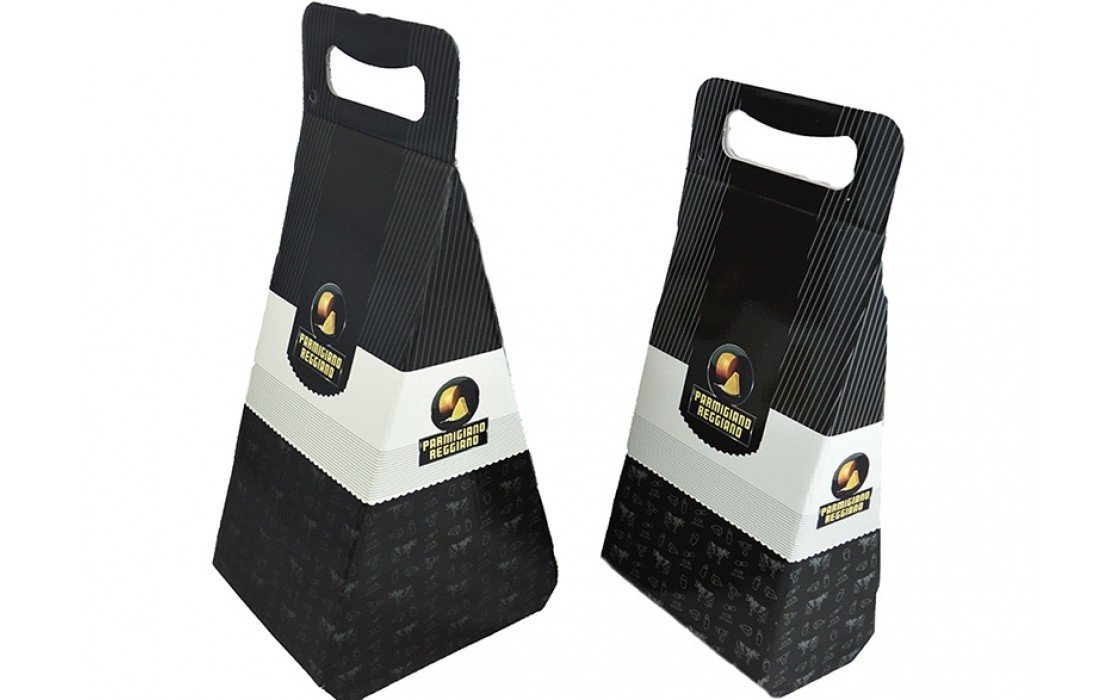 Parmigiano Reggiano AOP "Saliceto" DE COLLINE, fait de 24 mois, Kg.1 Boîte-cadeau