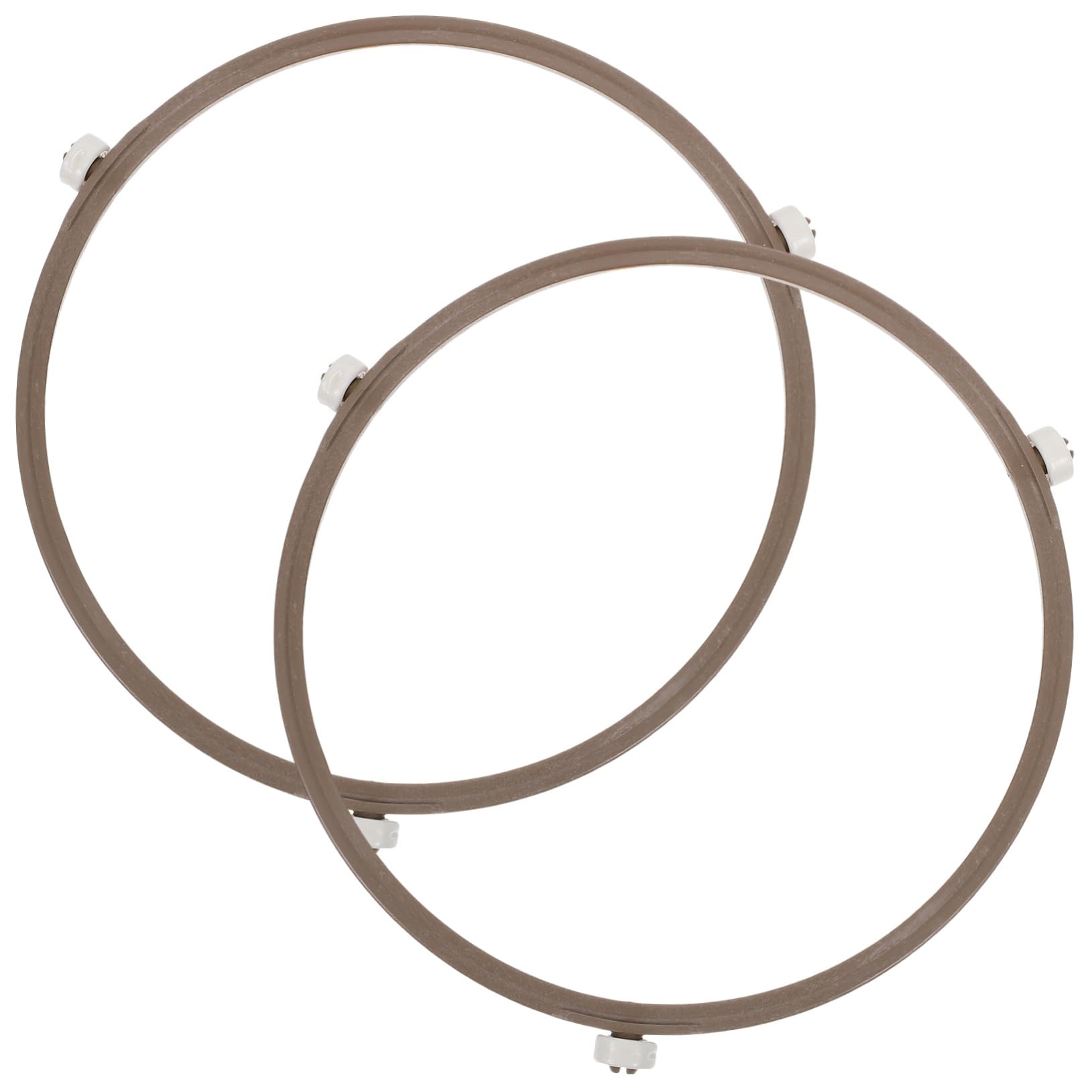 PRETYZOOM 2Pcs Rotating Roller Ring Microwave Turntable Plates Plastic Wheel Accessory for Even Heating Balanced Cooking Microwave Ovens Essential Kitchen Helper