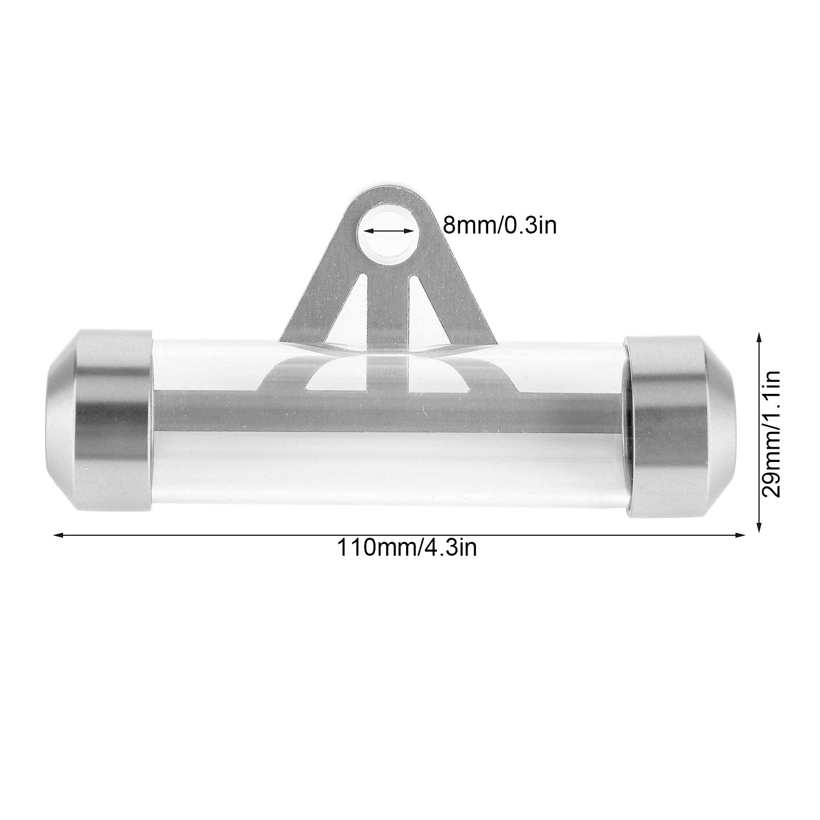 Akozon Tubo de disco fiscal universal para motocicleta Cilindro de almacenamiento de soporte de cilindro de tubo de disco fiscal de motocicleta seguro (Plata)