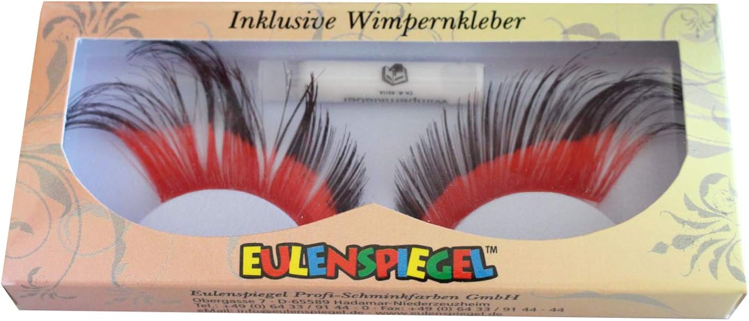 Eulenspiegel 10131571 Silver metalic - long Eye Lashes, Men, Women, Boys Girls