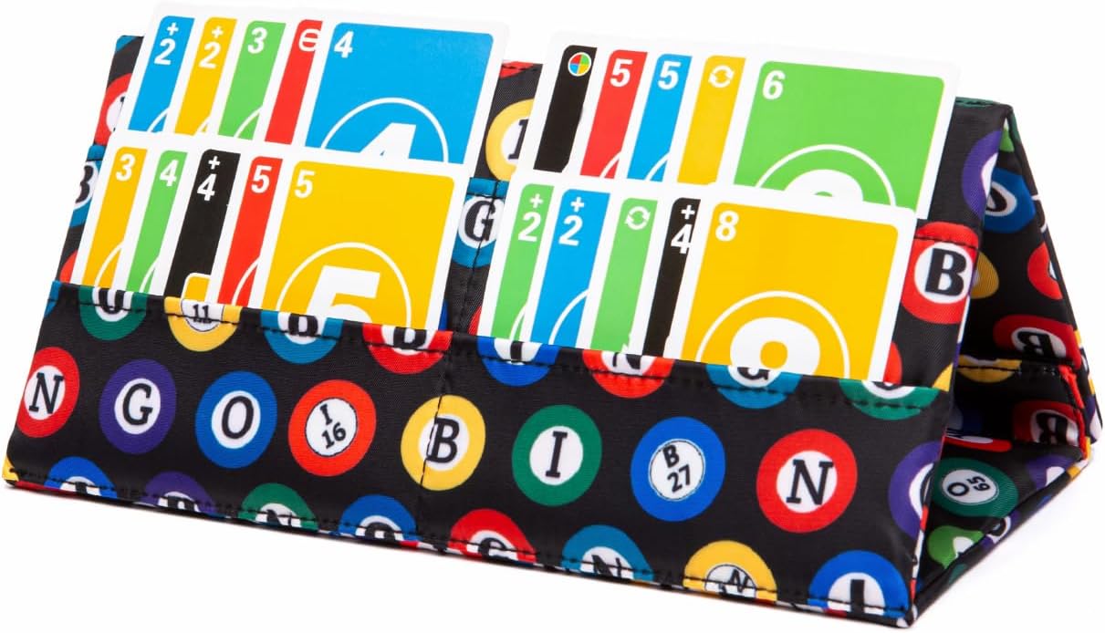 Playing Card Holder for Bingo Pull Tabs Gambling Tickets Card Game Holders for Canasta Poker Bridge Cards Casino Portacartas para Bingo Black Ball