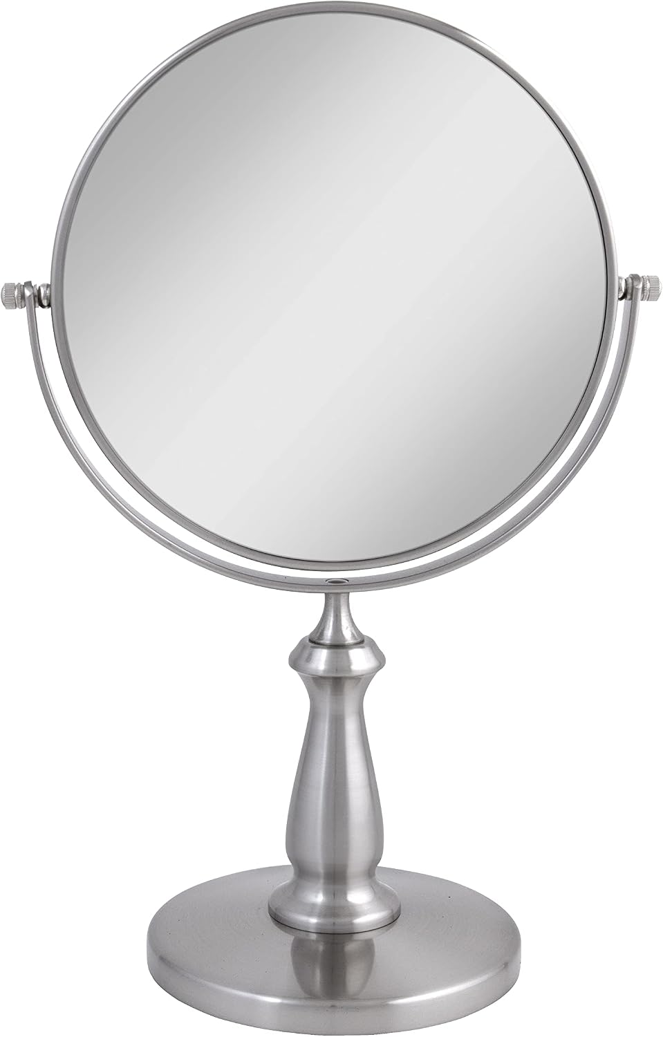 Zadro 9" W x 13" H Round Non-Lighted Makeup Mirror 8X 1X Magnifying Makeup Mirrors Rotating Head Makeup Mirror for Desk