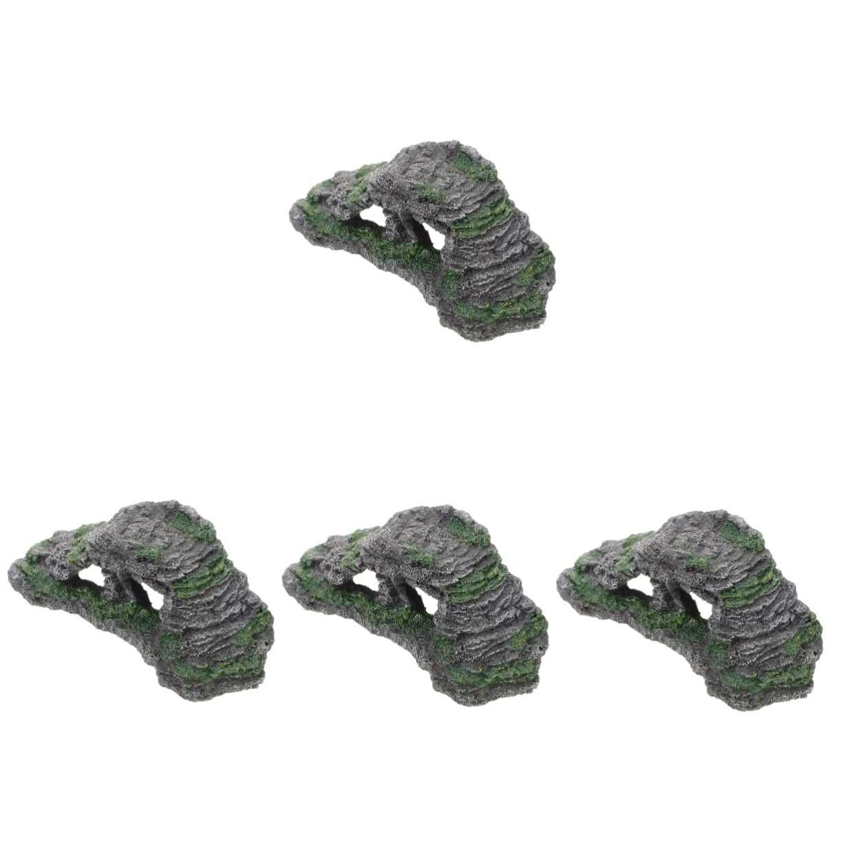 VANZACK 4pezzi Piattaforma di Basking per Tartarughe Decorativa di Roccia per Acquari e Terrari Accessori per Rettili e Piccoli Animali Facile da Installare e Ottimo per Esercizio