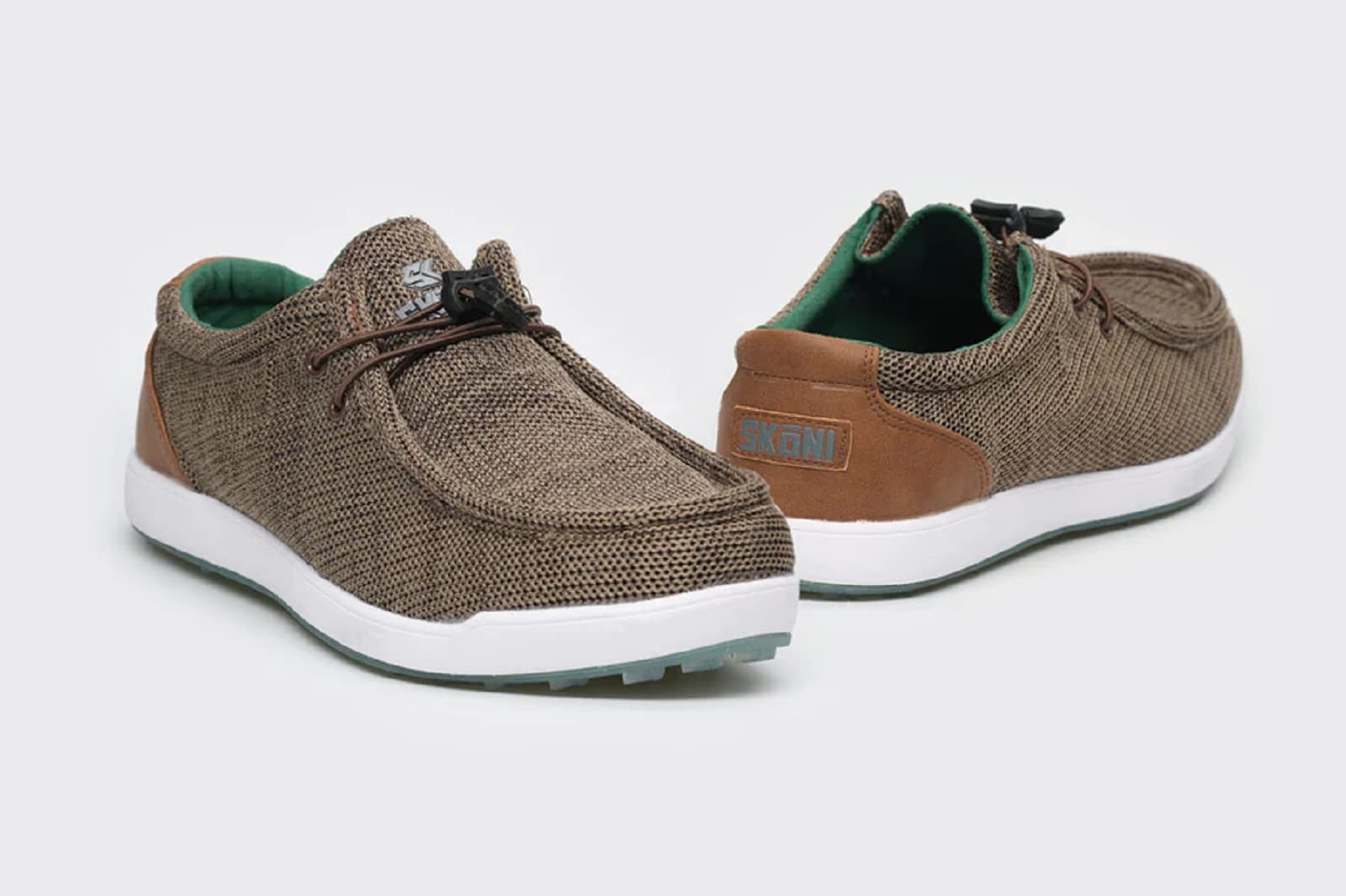 SKONI Men's Golf Shoe (Brown, 8)