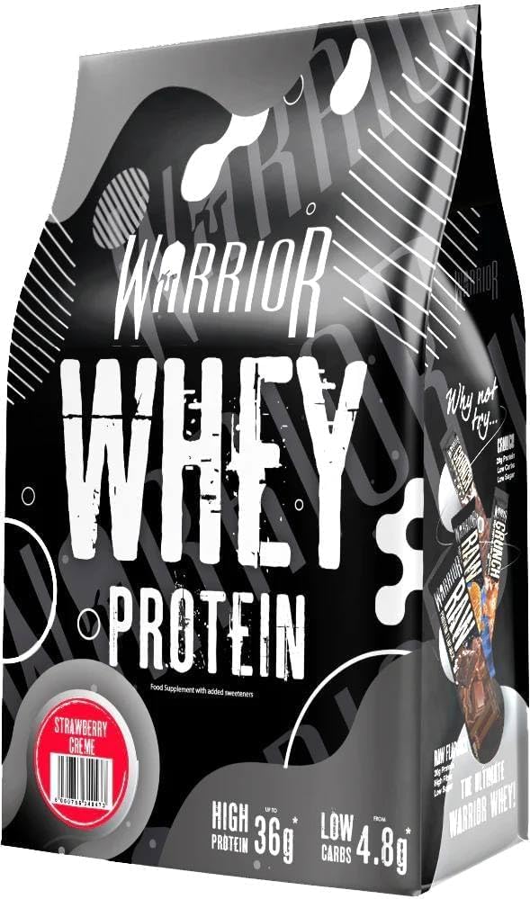 Whey Protein Powder | High Protein Shake up to 36g for Muscle Growth, Recovery & Lean Muscle | Low Carb, Low Fat, Low Sugar | Gym & Fitness Protein Supplement | Strawberry 1kg