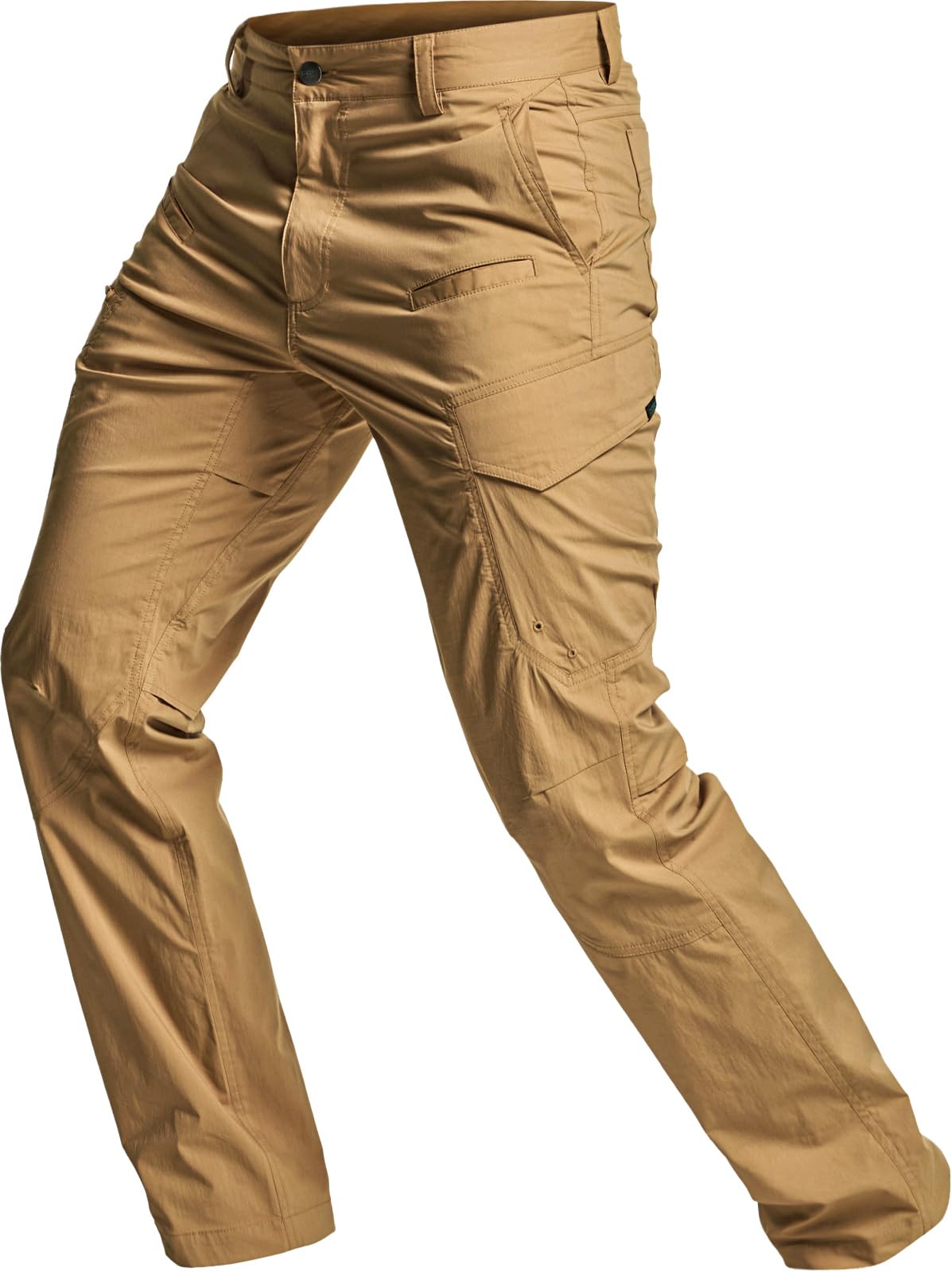 CQRMen's Quick Dry Tactical Pants, Water Resistant Outdoor Pants, Lightweight Stretch Cargo Work Hiking Pants
