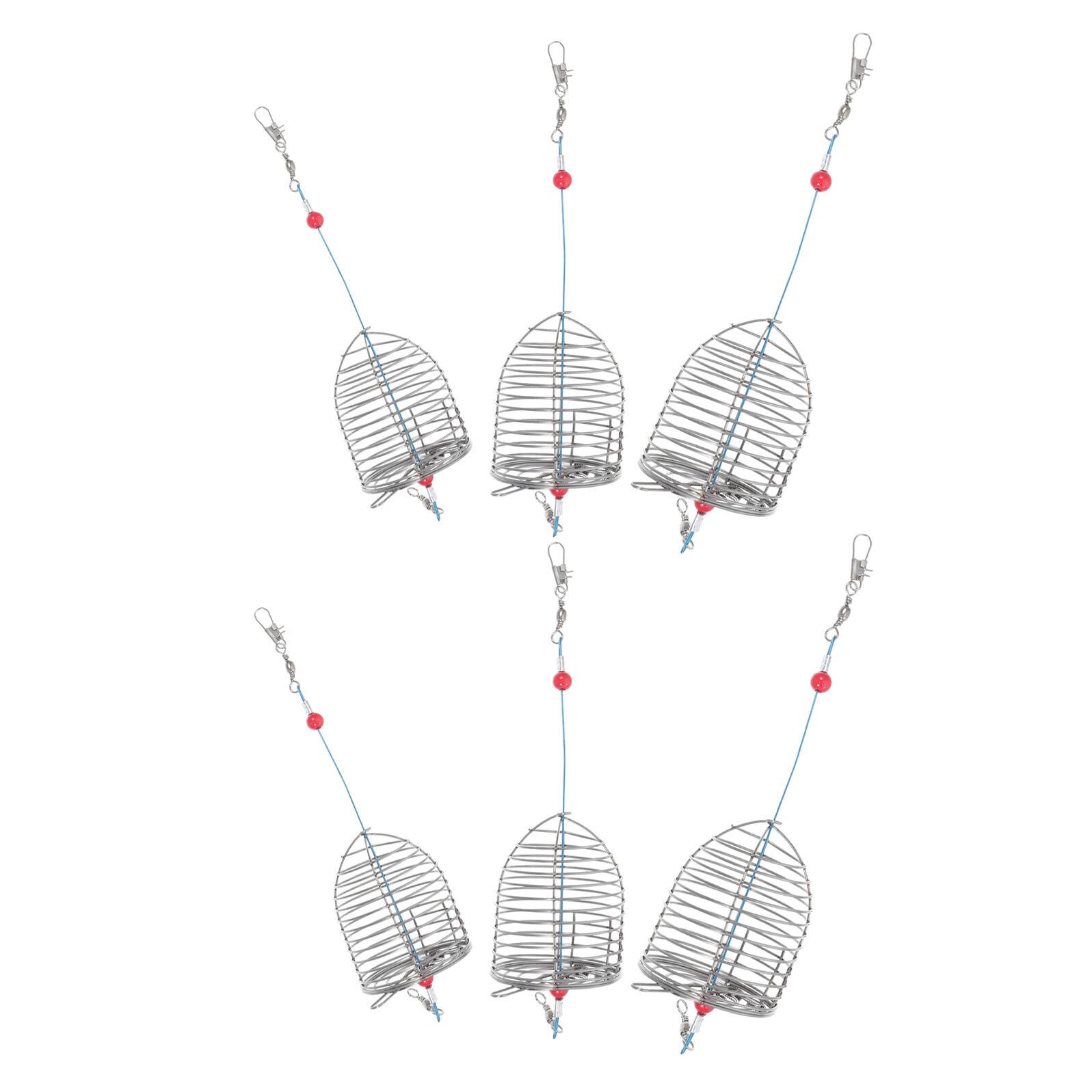 Distributeur D'appâts en Acier Inoxydable 6pcs pour Pêche en Plein Air, Accessoires de Pêche la Carpe, Facile à Transporter, Maximise L'efficacité de L'alimentation
