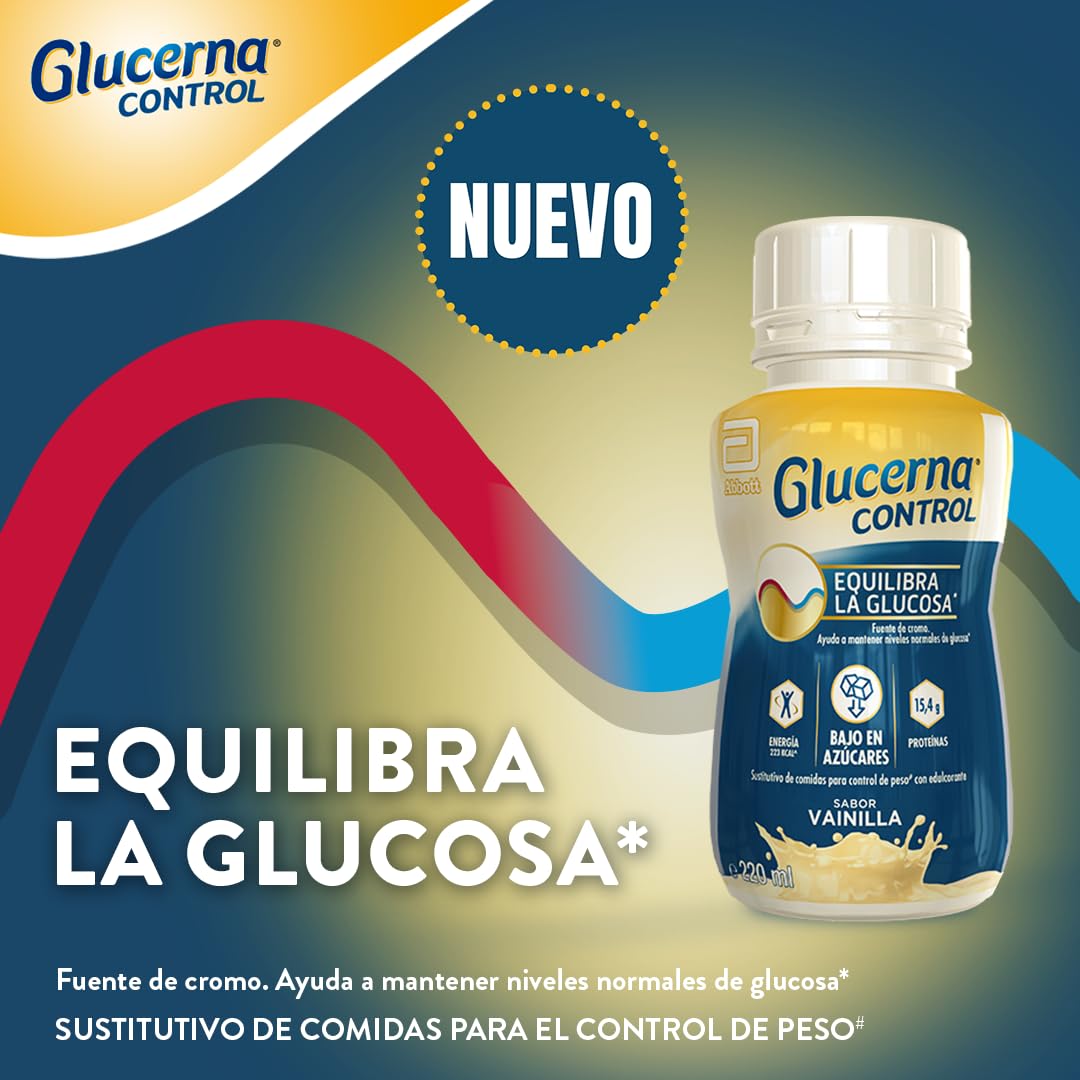 Glucerna Control sabor vainilla sustitutivo de comidas pack 8x220ml