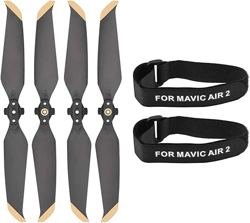 Hélices de bajo ruido para D-JI Mavic Air 2AIR 2S 7238 Props Blade plegable de liberación rápida cinta mágica accesorio (color tipo 2)